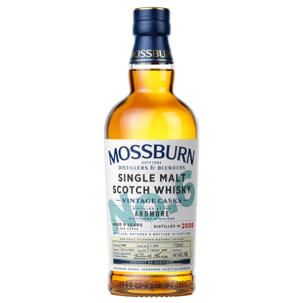 Mossburn Single Malt Scotch Ardmore Distillery Vintage Casks No. 6 9 Year Old