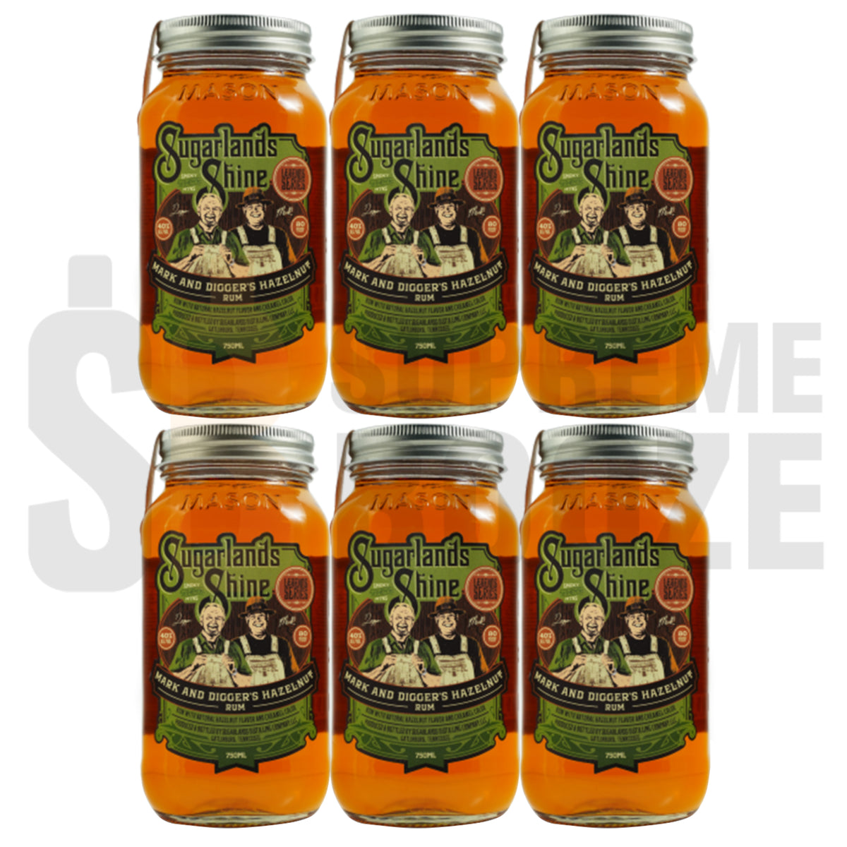 Sugarlands Mark & Digger Hazelnut Rum Moonshine 6pk Bundle