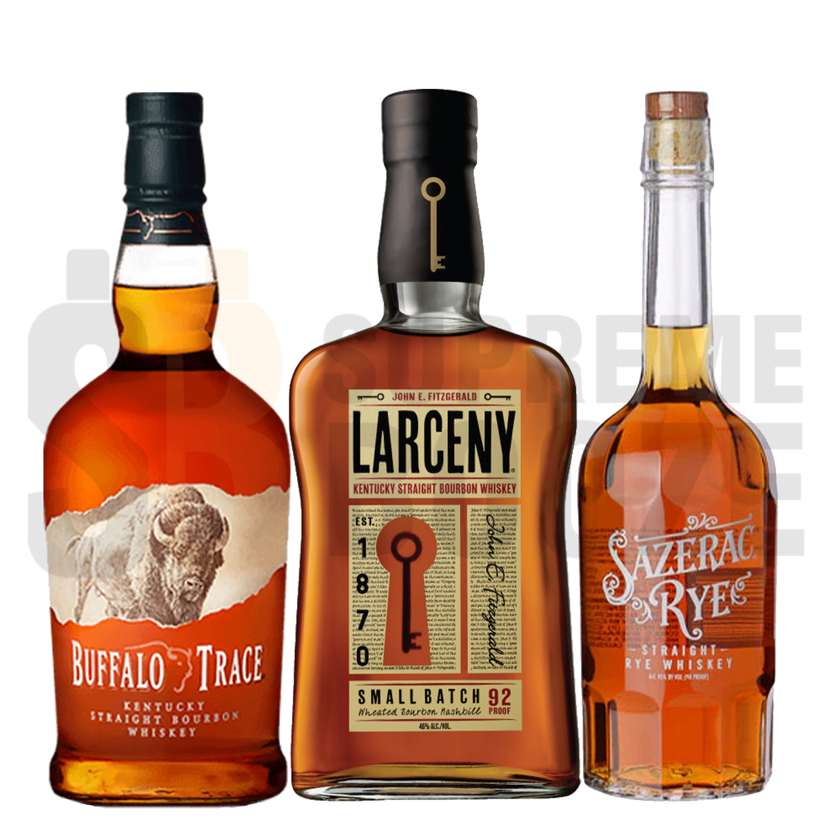 Sazerac Rye & Buffalo Trace & Larceny 3pk Bourbon Bundle