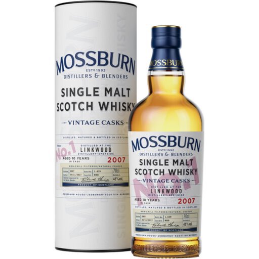 Mossburn Single Malt Scotch Linkwood Distillery Vintage Casks No. 1 10 Year Old