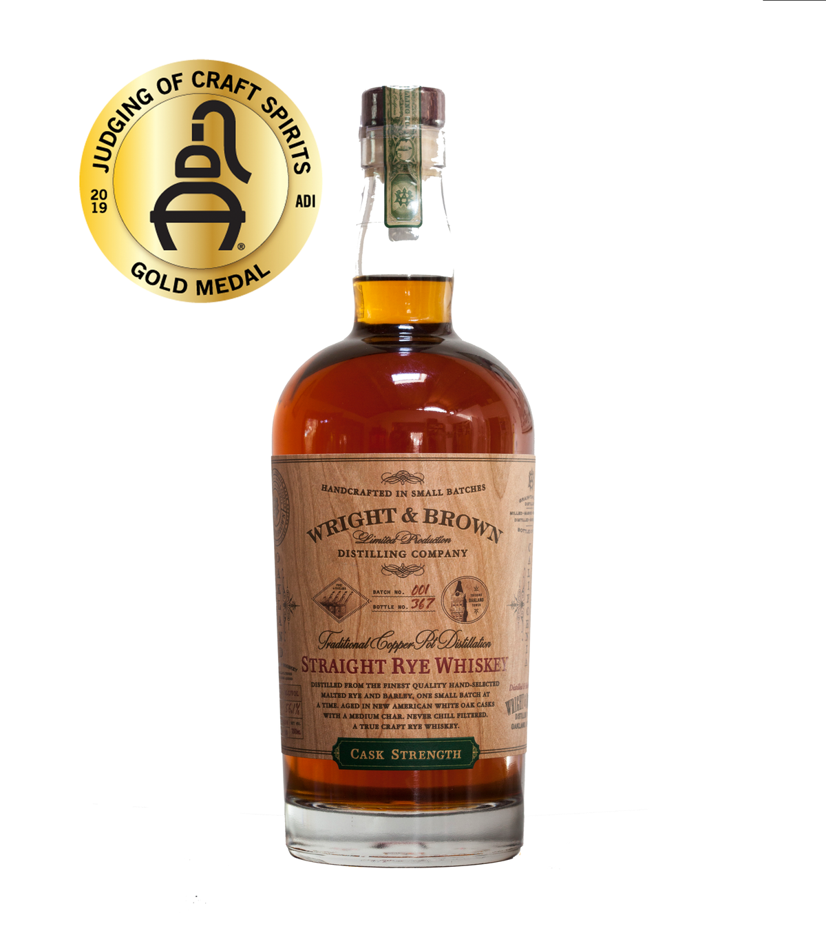Wright & Brown Cask Strength Straight Rye Whiskey