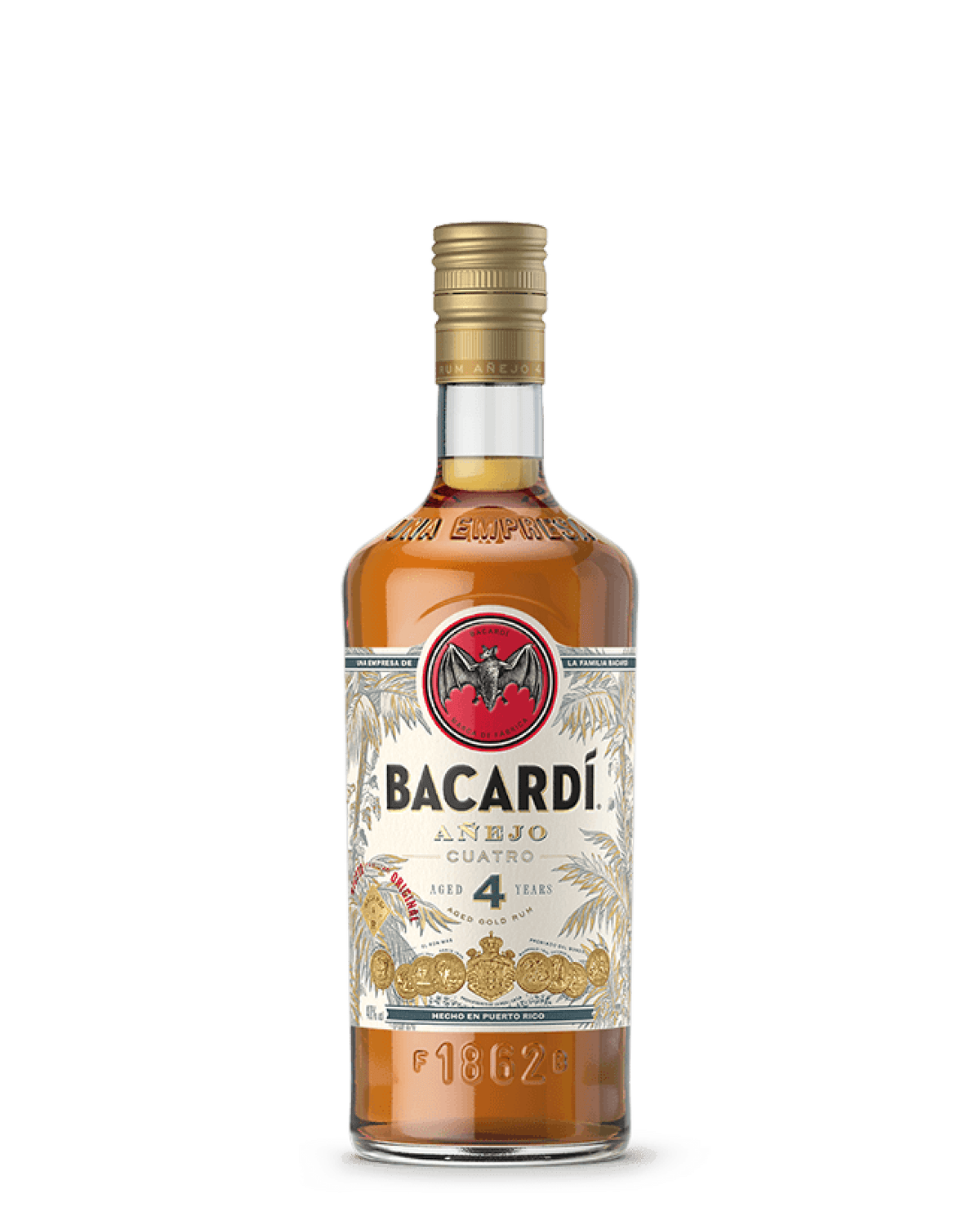Bacardi Anejo Cuatro 4 Year Old Gold Rum